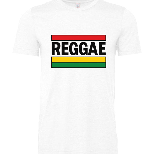 Reggae Lime unisex t-shirt with Rasta-inspired design in red, gold, and green